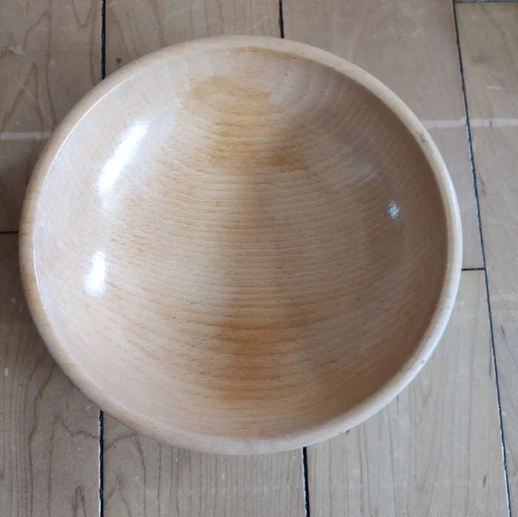 Japanese Mid Century Natural Wood Serving Bowl Set - Picture 3 of 11